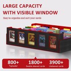 Trading Card Storage Box  3900  Mtg Deck Box With Display Window  5-row Porta   