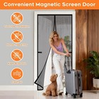 Magnetic Screen Door Mesh  Heavy-duty Mesh Fit Size 36  82 Inch  Black
