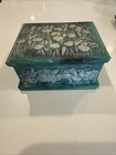 Vintage Hand Crafted Genuine Incolay Stone Jewelry Trinket Box Usa