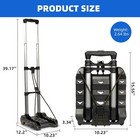 Aluminum Folding Luggage Cart 2 Wheels Compact Portable Dolly Travel