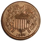 1864 2c Large Motto Two Cent Piece Au Details - Ddr -svnv523