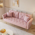 Convertible Sleeper Sofa Bed Velvet Loveseat 2 Seater Sofa Couch Folding Sofa