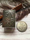 Antique Solid Silver Vesta Match Case Box Safe Slider With Monogram