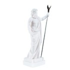 Zeus Greek God Jupiter Thunder Statue Figurine Alabaster 7 08 Inches  18cm 