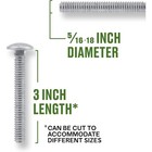 Hillman 5 16 X 3 Inch Galvanized Carriage Bolts For Wood metal Frame   100 Pack 