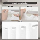 Inhousolu No Hook Shower Curtain Removable Snap-in Liner Waffle Weave 72x78