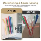 Colormz Acrylic Straw Holder For Cabinet Door - Large  Transparent Clear