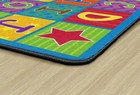 Flagship Carpets Cheerful Alphabet Educational Rug 4  X 6  Rectangle Multicolor