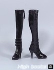 1 6 Women Black High Heels Boots Zipper Shoes For 12  Figure Phicen Kumik    usa   