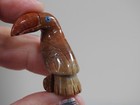  Toucan Figurine  Miniature Bird Carving Rock Estate Hand Carved Stone Browns