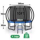10ft Outdoor Trampolines With Enclosure Net And Ladder   round Trampoline For Kids