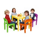 Colorful 5-piece Kids Table   Chair Set - Heavy Duty Plastic Activity Set For To