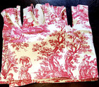 2 Waverly Country Life Valances Toile Red Cream  50  X 17   Tab Top