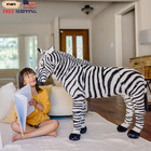 Melissa   Doug Giant Striped Zebra Lifelike Stuffed Animal  nearly 3 Feet Tall 