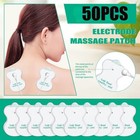  For Massager   Electrode Pads Tens Unit 50pcs Snap On Replacement Pads Us
