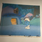 The Smurfs Animation Cel 80 s Production Art Background Cartoons Veg Cartoon I4