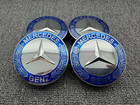 Mercedes-benz Light Blue Wreath 75mm Floating Alloy Wheel Center Hub Cap