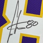 Framed Signed Cris Carter 35x39 Minnesota Purple Jersey Jsa Coa Auto
