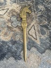 Vintage Solid Brass Unicorn Head Letter Opener Equestrian Desk Accessory  8 Inch