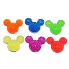40 Mixed Neon Color Flatback Resin Dotted Rhinestone Gems Mouse Head 23x18mm
