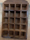 Vintage Wood Thimble Display Case 20 Slots 9 5 x5 5  Wall Hanging