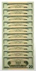 New Uncirculated Twenty Dollar Bills  20  Series 2004 Sequential Notes Lot Of 10