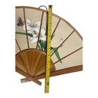 Vintage Floral butterflies Handpainted Wall Hanging  Fan Hand Painted