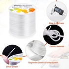 Paxcoo 1mm Elastic Bracelet String Cord Stretch Bead For 1 Mm  White 