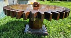 Ethan Allen 1970s Vintage Mcm Cog Wheel gear Sprocket Coffee Table