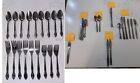 Vintage Flatware Mix Lot Of 34 - Mix Of Spoons Forks Knives Stainless Steel
