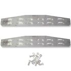 Louvered Mud Flap Plates Chrome Semi Truck 24  X 4  Pair Petetbilt Kenworth