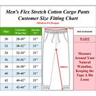 Mens 3-pack Flex-stretch Cotton Cargo Pants  size 30-44  New Free Shipping