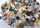 Vintage Lot Buttons 250  As Pictured Metal Plastic Wood Round Multicolor  2