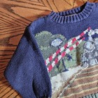 Vintage 90s Kitestrings Sweater Kids Size 2 Train Railroad