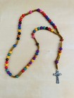 St Benedict Hand Braided Flower Rosary  Beautiful Flower Beads Rosary Necklace