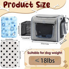 Dog Bike Basket For Small Dogs Up To 8 Kg  Pet Carrier  Gray   Expandable Design