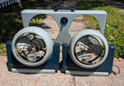 Vintage 1954 Vornado 32ct-1 Twin Convertible Window desk Fan Mcm Atomic Working