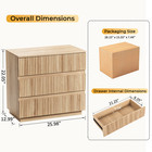 3 Drawer Dresser Chest Wood Storage Dresser Cabinet For Bedroom Living Room