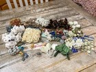 Vintage Floral Picks Lot For Crafts Leaves Fabric Roses