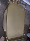 Vintage Mid-century Cosco Rolling Kitchen Bar Cart 2-tier Metal Gold Rare