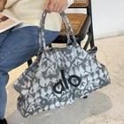 Alo Yoga Gray Tie Dye Large Canvas Tote Bag Gym Travel Carry-on Nwt