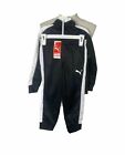 Boy s Track Suit Puma Black And White Big Logo Full Zip High Neck 2 Piece
