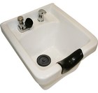 Shampoo Bowl White Ceramic Sink Hair Wash Salon Spa Beauty Barber Shop Equipment