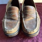 Bass Weejuns Men s Brown Vintage Leather Penny Loafers Size 10m Bass Flex