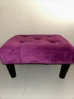 15x11x8 Purple Velvet Tufted Ottoman Mini Footrest