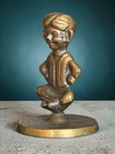Vintage Indian Sikh guru Heavy Brass Seal-stamp Sculpture -    monroe Davis   