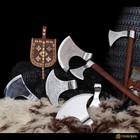 Viking Axe Head Carbon Steel Armor Medieval Throwing Hand Forged Battle Weapon