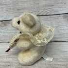 Avon 1994 Small Teddy Bear Plush Lace Ribbon