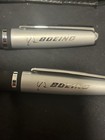 2 Vintage Boeing Pens Prestine Condition With Leather Travel Pouch
