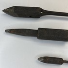 Lot Of 3 Vintage Copper Tip Soldering Irons Wood Handles Tinsmith Tools